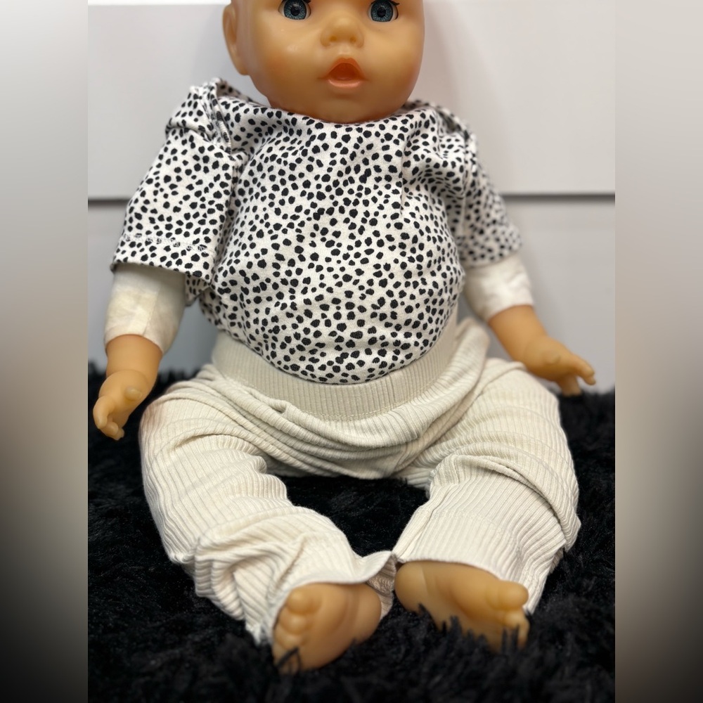 Old Navy Baby Girl Cheetah Onesie & Ribbed Pants Outfit Set 6–12 Months